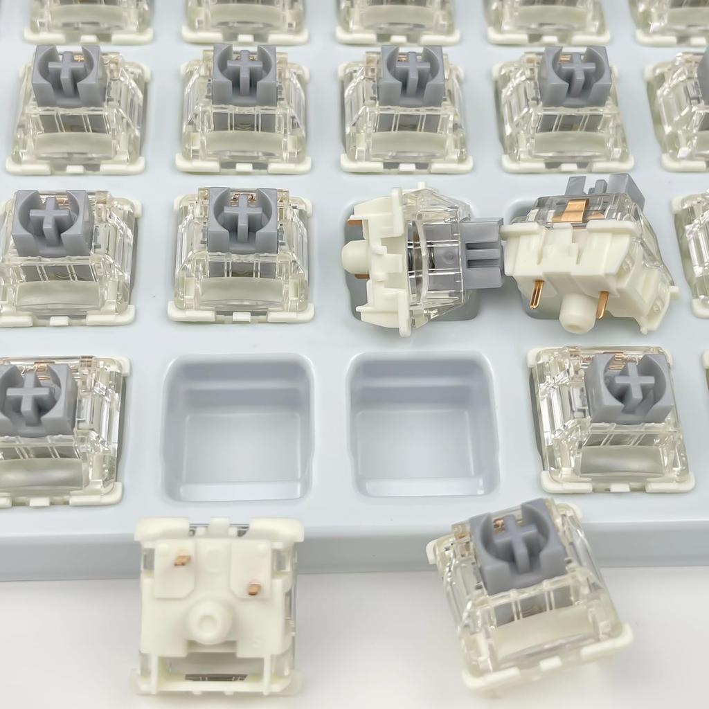 Переключатель Gateron G Silver Pro со смазкой, 3-контактный RGB SMD, линейный пылезащитный однопружинный переключатель для игровой механической клавиатуры Pro Silver 3.0 (108 штук,