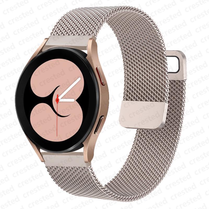 Совместим с Samsung Universal Watch45 & Huawei Watch3: Миланский браслет из нержавеющей стали, двухсекционный, 20/22 мм