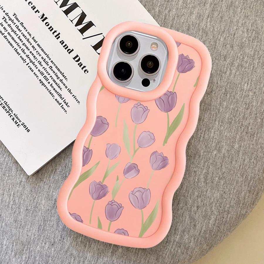 Простой чехол-накладка с мягким цветочным рисунком для iPhone 16 Pro Max 17 Air 11 XR 8 14 12 13 15 Plus