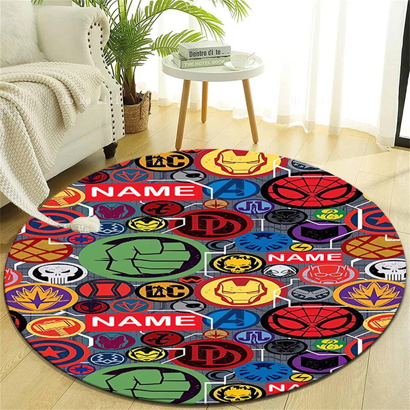 Personalized M-Marvel Round Chair Office Rug - Perfect for Mat, Office Chair & More - Ideal Gift for Birthdays and Holidays