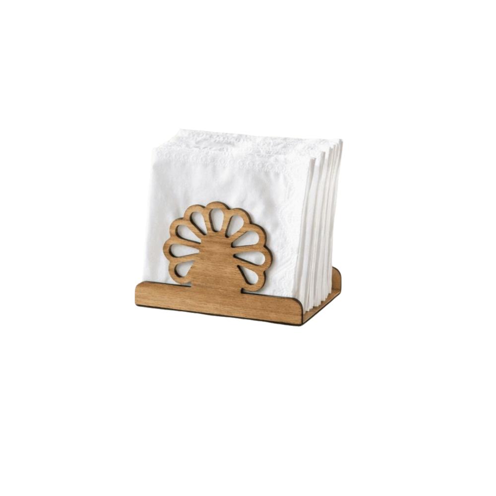 Retro Style Wooden Sunflower Napkin Holder Decorative Cute Animal Shaped Tissue Dispenser Detachable Butterfly Tissue Holder