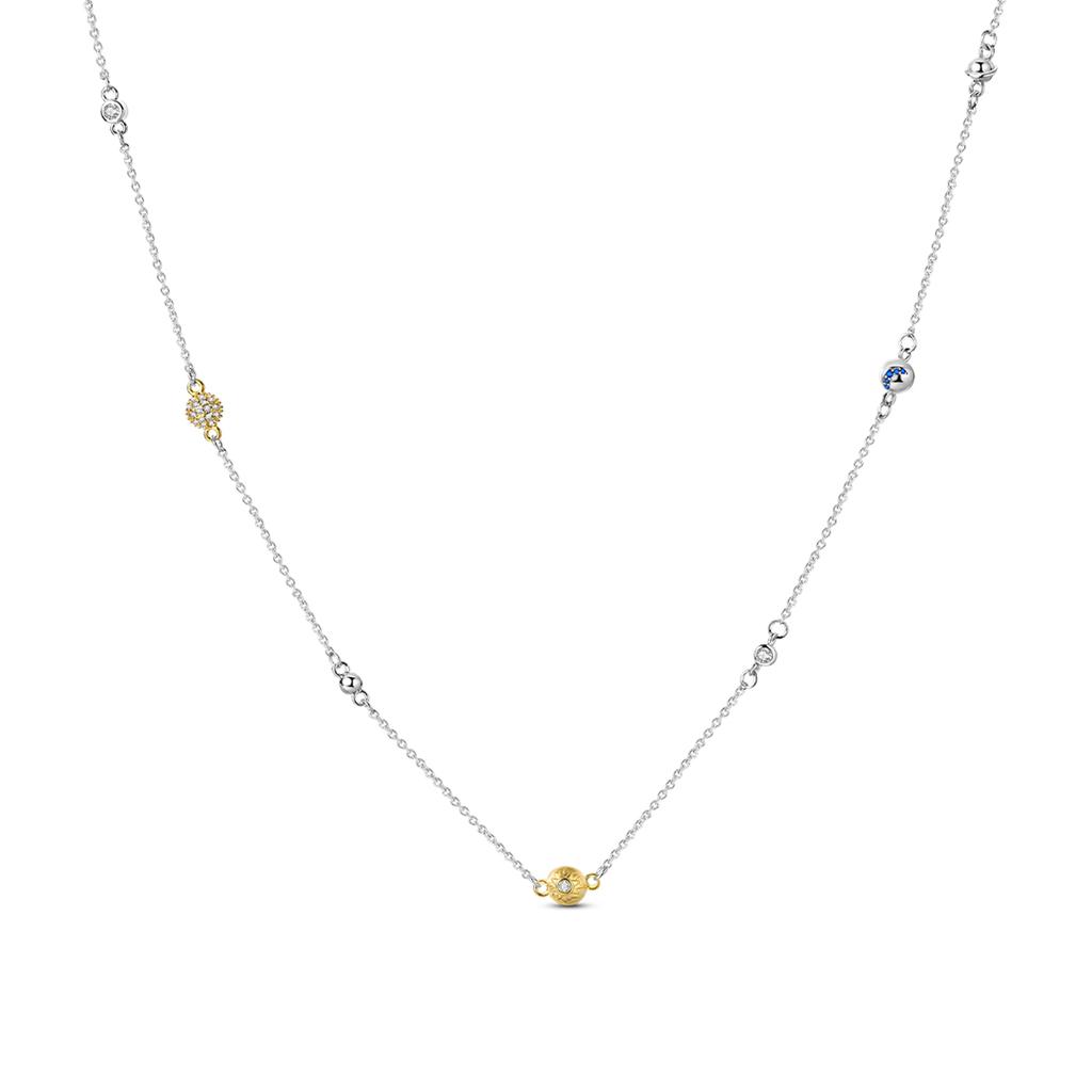 Подвеска Ожерелье Для Женщин Медь Покрытая Сердце Луна Оригинальная Цепочка Модная Бижутерия