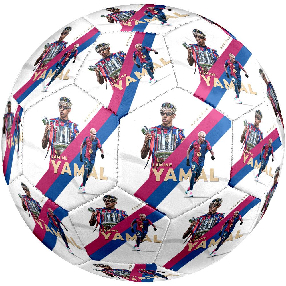 Yamal Size 5 Soccer Football Machine Sewn Indoor/Outdoor Training and Matches Perfect Commemorative Gift for Soccer Lovers