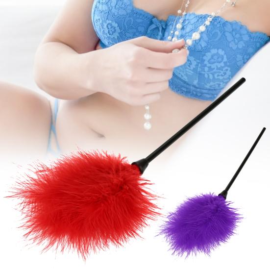 Practical Cosplay Tickler Portable Long Service Life Skin-friendly Feather Teaser Whip for Adult Men and Women