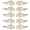 10Pcs/Bag 4 Styles DIY Angel Wings Wooden Chips Decorative Embellishments Crafts Scrapbook Hand-Made Graffiti Button Accessories