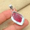 Lovely Rainbow Mystic Topaz Gemstone Solid 925 Silver Charming Necklace Pendant Jewelry