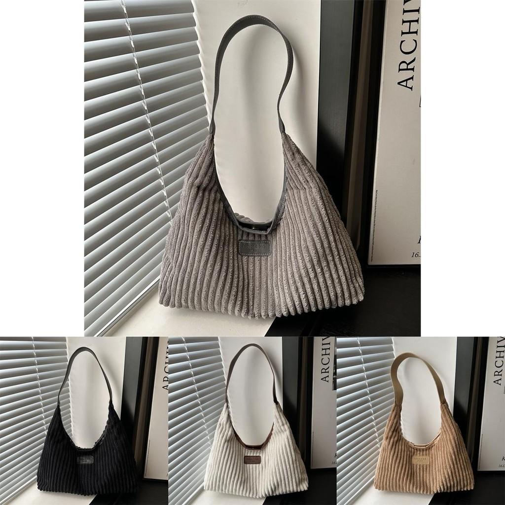 Модная большая вельветовая сумка через плечо для женщин, трендовая повседневная сумка-тоут