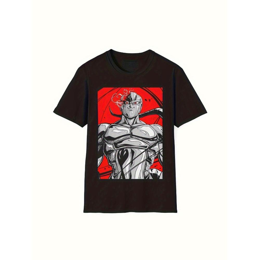 Silver Warrior Goku T-Shirt,Soft Breathable & Fade-Resistant, Classic Fit for Daily Casual Wear