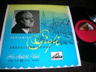 10inch Record BENIAMINO GIGLI - Neapolitan Songs BLP1100 His Master's Vo UK Folk Used
