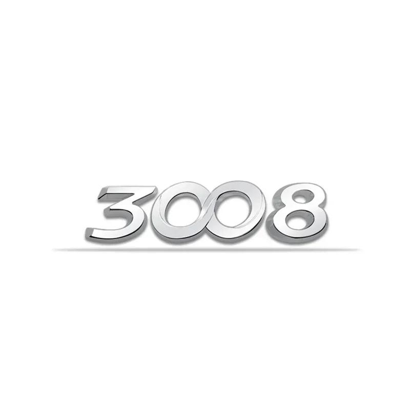 2026 Hot Car Sticker Car Trunk Emblem Letter Decal for Peugeot 2008 3008 4008 5008 Logo Metal Badge Styling Rear Sticker Modific
