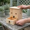 Wooden Bee Trap Carpenter for Outside Hanging Eco-Friendly Control Safe Outdoor Wasp