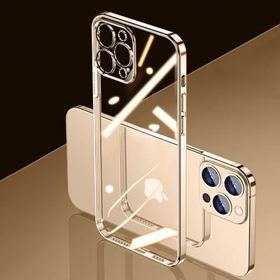 Роскошный прозрачный силиконовый чехол с квадратной рамкой для Iphone 11 12 13 Pro Max Mini X Xs Xr 7 8 Plus Se 2020, прозрачный чехол