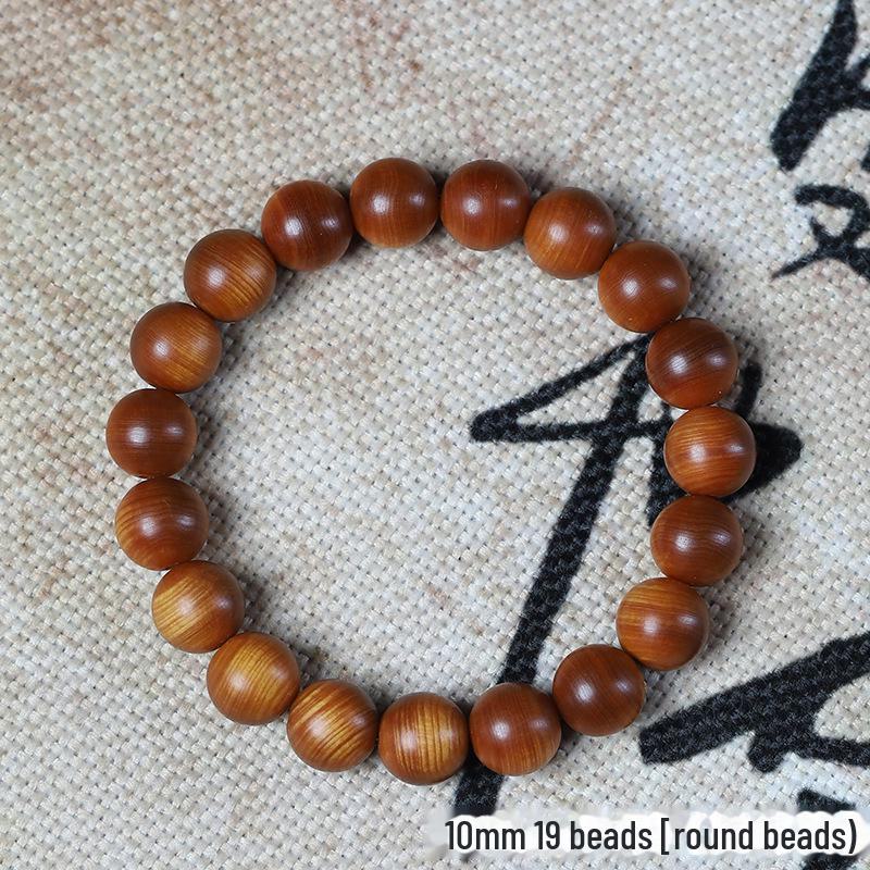 «Мужской браслет Taihang Aged Cypress — ювелирные изделия из черных масляных бусин Будды»