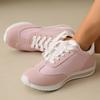 Fashion Speing Autumn Lace Up Pink Sneakers Women Comfort Patchwork Platform Sports Shoes Woman Lightweight Plus Size Soft Sole Flats 43