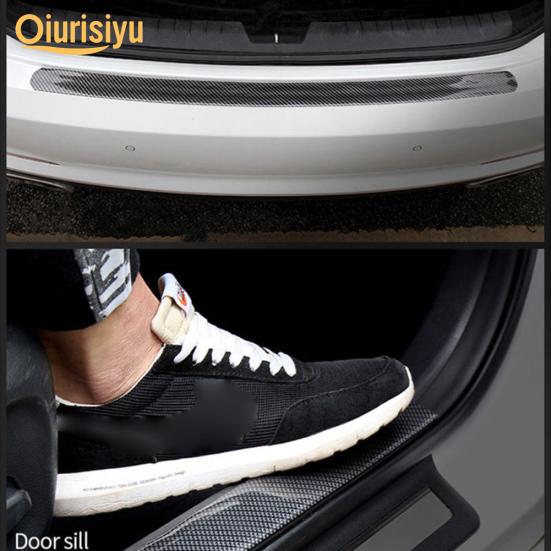 3x100 см углеродное волокно, резиновая наклейка на дверь автомобиля, бампер, защита от царапин, наклейка, ускоренные автомобильные аксессуары