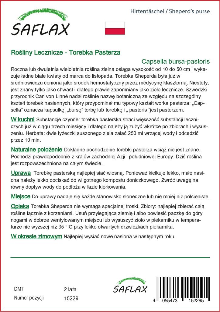 SAFLAX Garden in the Bag - Пастушья сумка - 1000 семян - С субстратом в подходящем мешке - Capsella bursa-pastoris