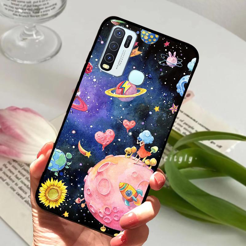 Для Vivo Y30 1938 Y50 1935 Чехол животное Силиконовый Мягкий ТПУ Задние крышки Для Vivo Y 30 50 Y30 2020 Чехол Защитный Мультяшный Funda