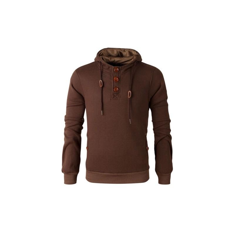 Men's Winter Cowl Neck Hooded Sweatshirt Coat Jacket For Ultimate Comfort And Style