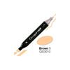 Alcohol Marker - GRAPH'IT - 3010 - Permanent - Brown - Double-tip