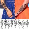 1 Sheet Snake Temporary Tattoos For Women Men Arm Leg Forearm Body Adults Rose Fake Flower Tattoo Sticker Waterproof Covers Up