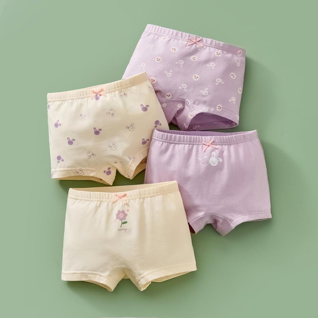 Детские хлопковые антибактериальные шорты-боксеры с рисунком среднего и большого размера для девочек