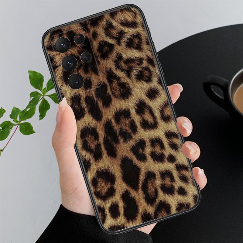 Leopard Animal Print Funda Phone Case For Samsung Galaxy S26 S25 S24 S23 S22 Ultra S23 S22 S25 Plus S24 FE S26Edge