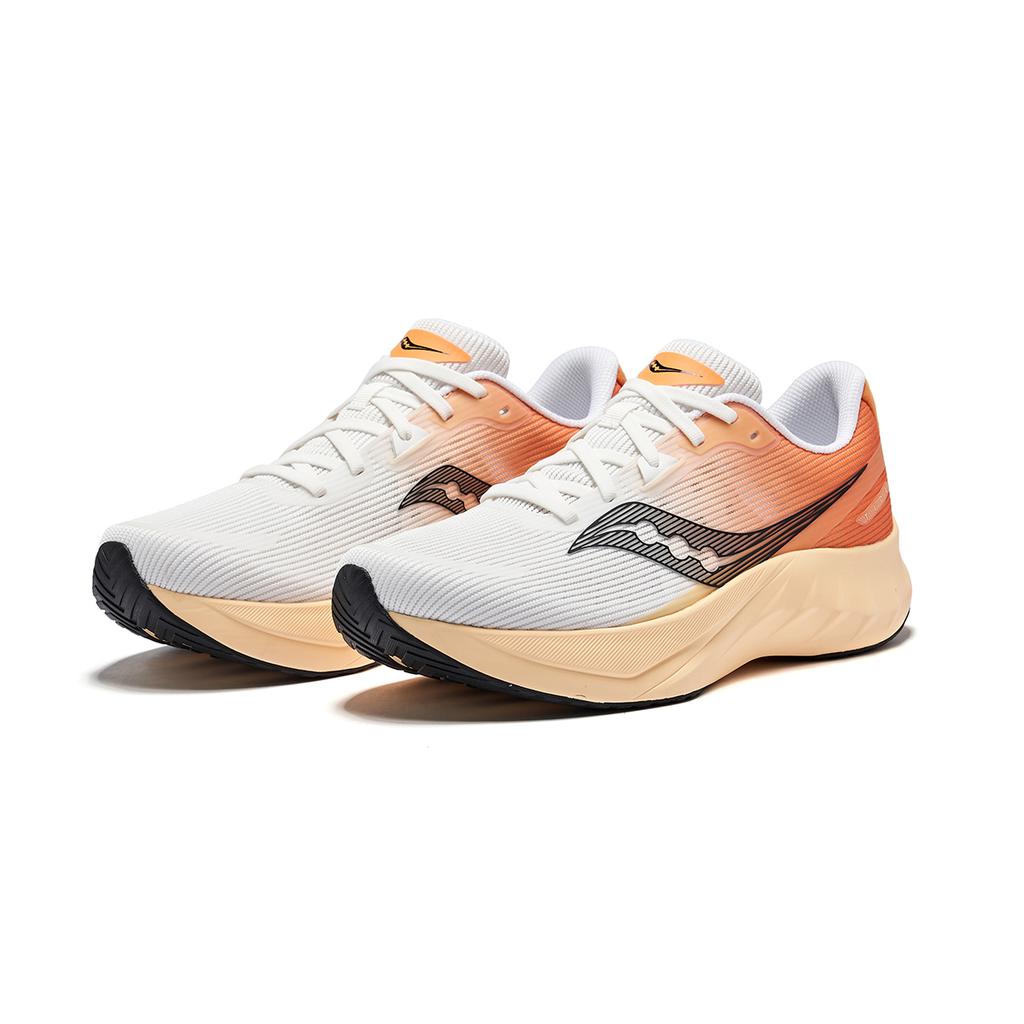 SAUCONY Tide 2 Daily Running Training Low Top Running Shoes Men Running Shoes White Orange Black S28216-8