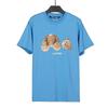 SS Cartoon Bear Print T Shirt Loose Fit Unisex Casual Short Sleeve Tops