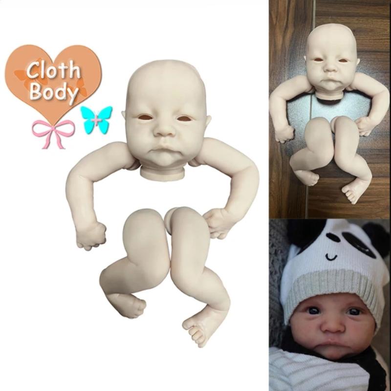 18-дюймовый комплект кукол Reborn Levi с закрытыми или открытыми глазами, мягкие виниловые формы для кукол, пустой неокрашенный комплект в разобранном виде, аксессуары для игрушек ручной работы «сделай сам»