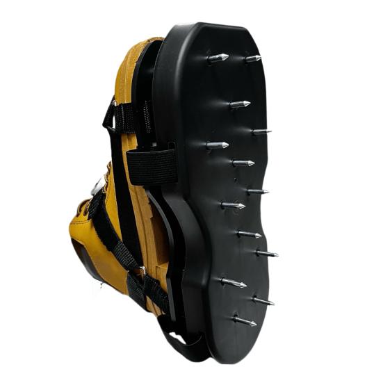 Обувь для аэрации газона Двухслойная обувь для аэрации с регулируемыми ремнями Пружинная основа из стали