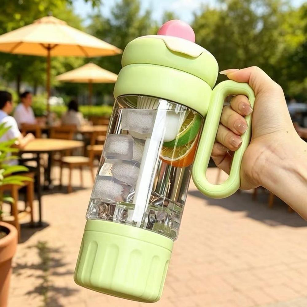 Leak-proof Sports Water Bottle Large Capacity Tea-water Separation Cup Tea Partition Cup  Travel