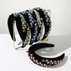 Fashion Baroque Style Retro Heavy Craft Full Diamond Velvet Headband High-End Light Luxury Versatile Wide Hair Accessory