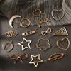 Barrettes Hair Styling Star Heart Hair Pins Metal Hairclips Knot Hair Clip Geometric Hairpins
