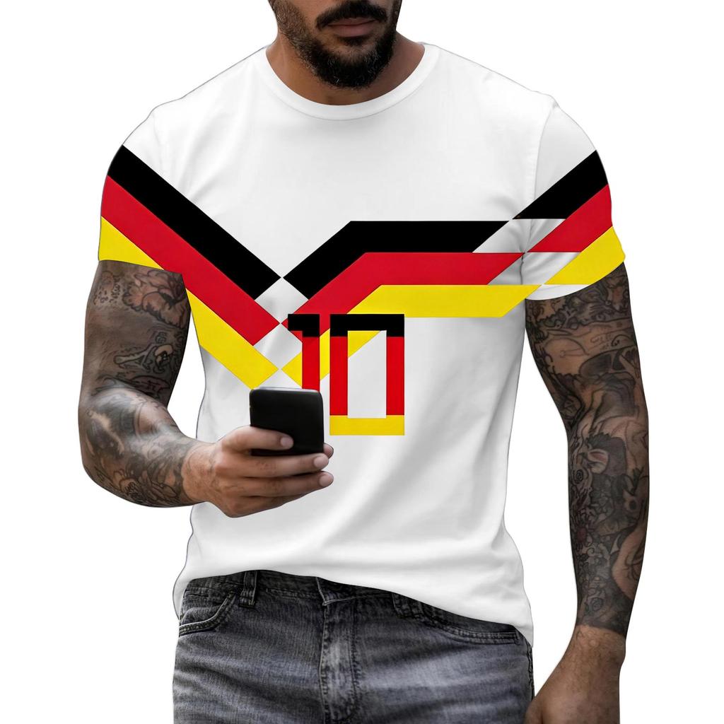 Men's Short Sleeve Graphic T-Shirt Crew Neck Casual Fit Lightweight Soft Fabric Comfortable Wear