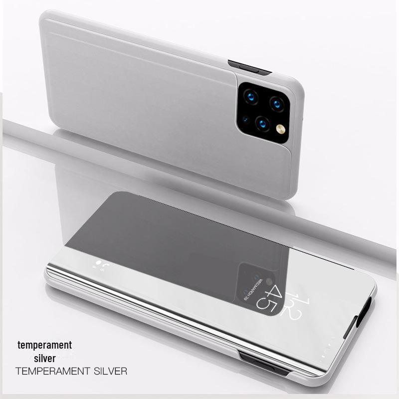 Чехол-книжка из кожи для iPhone 14/13/XS с гальваническим зеркалом и подставкой, совместим с моделью 78P