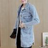 Denim Jacket Women's Slim Long Leggings Jacket Women's Trim Navy Plus Size Jeans Jacket Jacket S-5XL