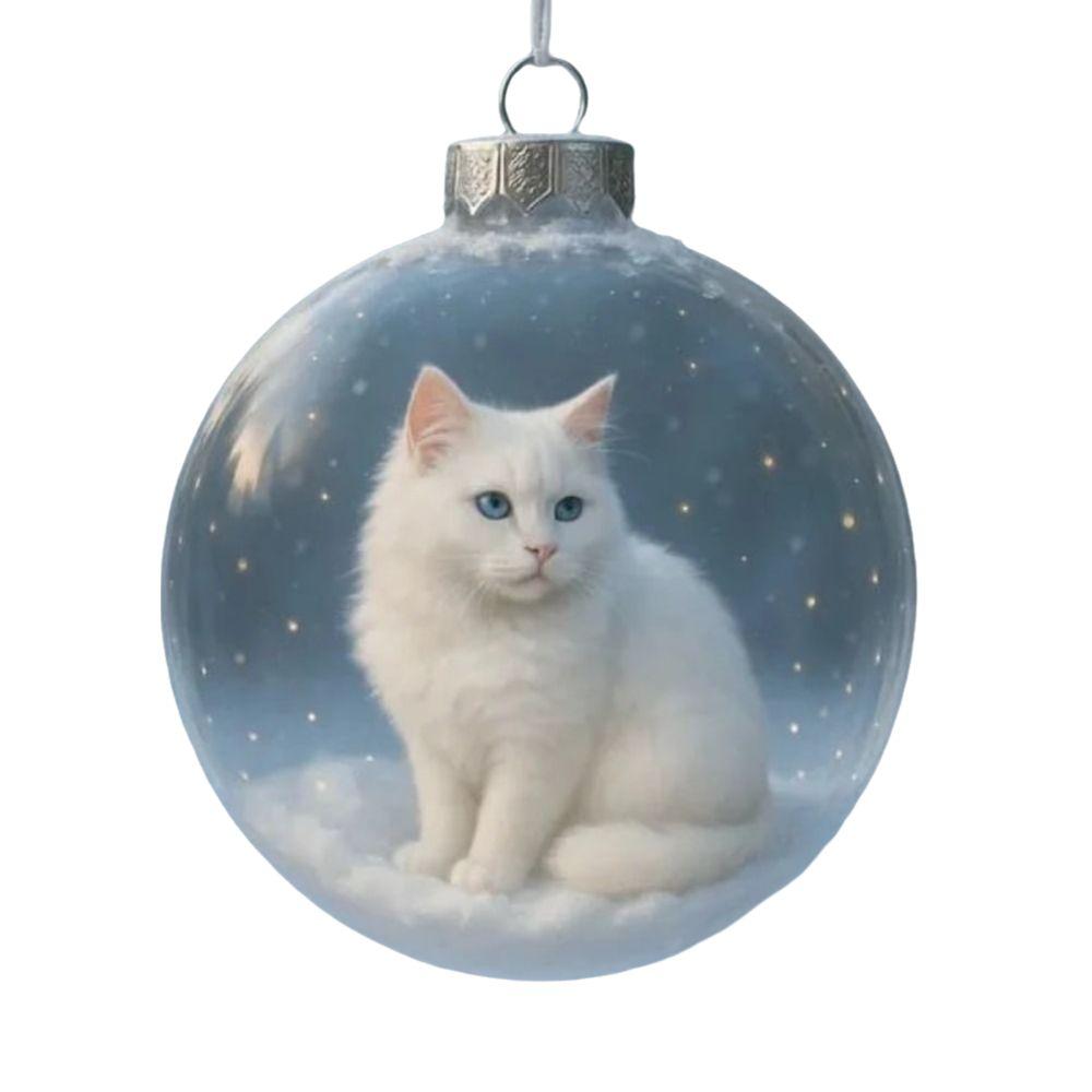 Новое Пластиковое Украшение для Кошки DIY Запасные Колпачки Акриловый Шар Креативный Однотонный Шарик для Елки DIY