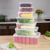 Resuable Kitchen Storage Box Rectangular Food Sealed Case Transparent Storag Box Kitchen Organizer