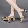Женские кожаные босоножки на каблуках с золотым носком, женские весенние свадебные туфли, женские элегантные туфли на среднем каблуке