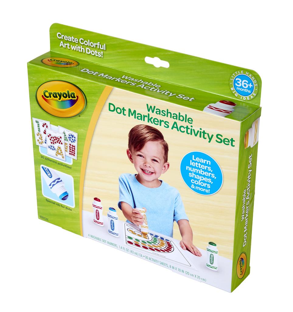 Маркер Crayola со съемными точками, набор для творчества, 4 цвета с 30 листами для творчества 811494 Подлинный продукт