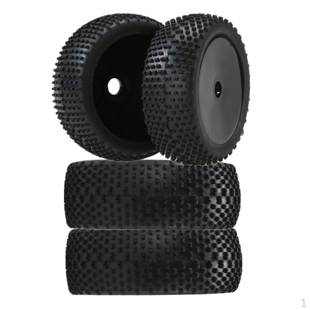 4 Pieecs 1/8 RC Buggy Rubber Tires Tyres 7mm Wheels Rims for HSP