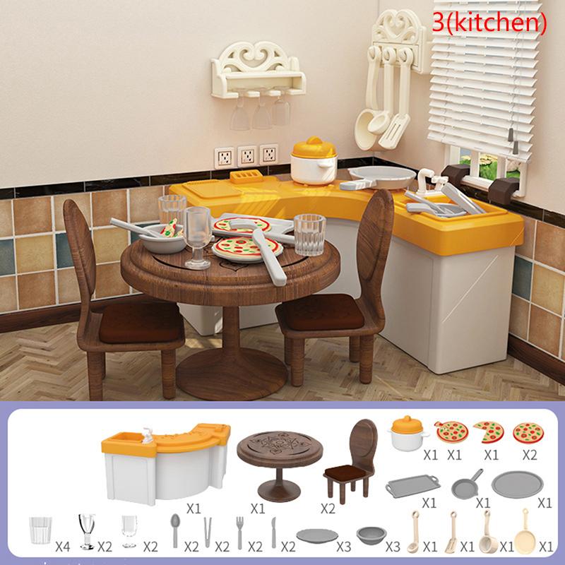 1 Набор Мебель для кукольного домика Миниатюрная игрушка для кукол Дети Дети Дом Игровая игрушка Мини-мебель Кукольные игрушки Мальчики Девочки Подарки