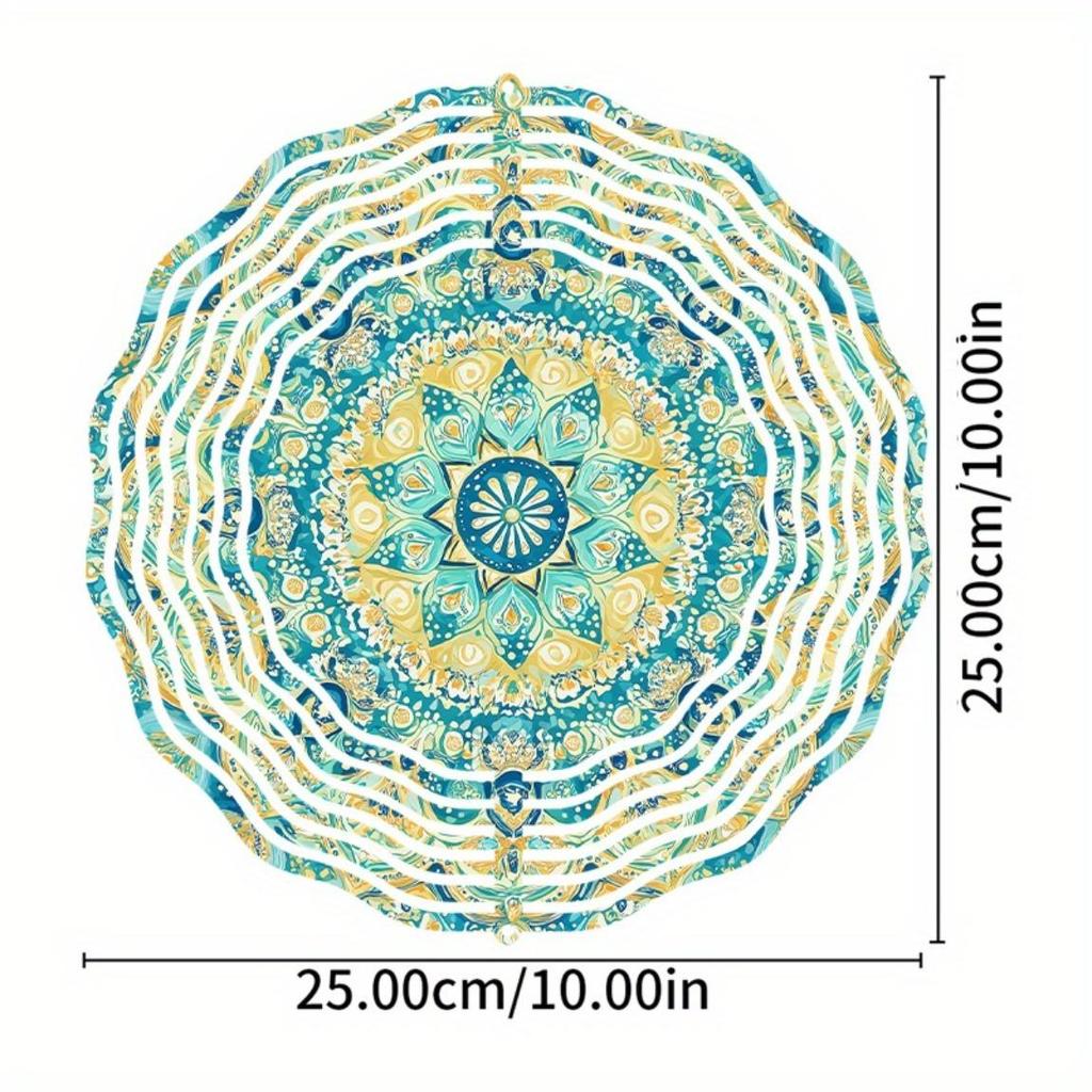 10 Inch Hanging Wind Spinner Bohemian Style Decor with 360 Degree Rotating Hook for Garden Balcony Yard Summer Spring Outdoor Decoration Gift