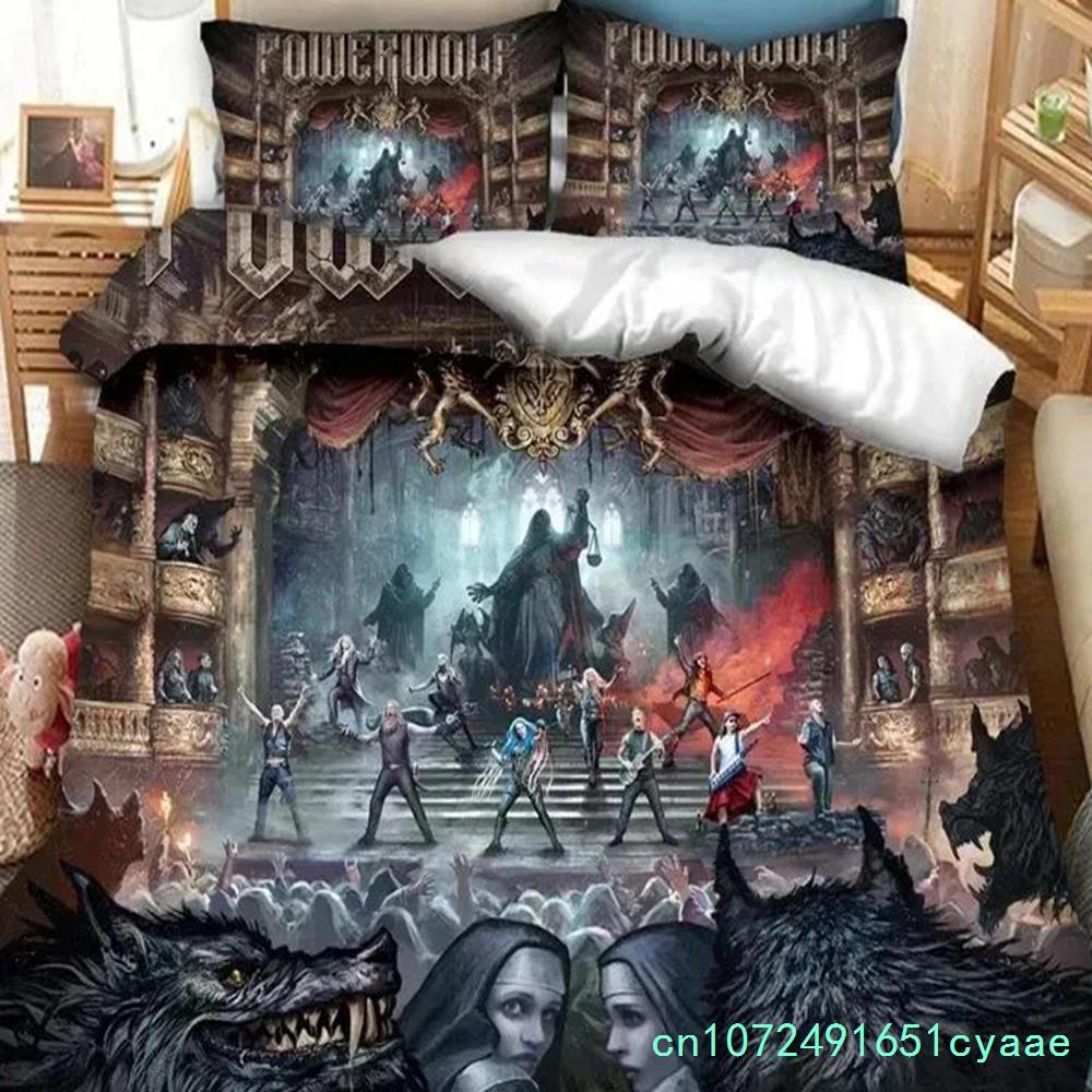 3D Принт Powerwolf Группа Постельное Белье Набор Пододеяльник Набор для Кровати Покрывало Наволочка Одеяло Кинг Квин Размер Мальчики Взрослые Постельное Белье Набор