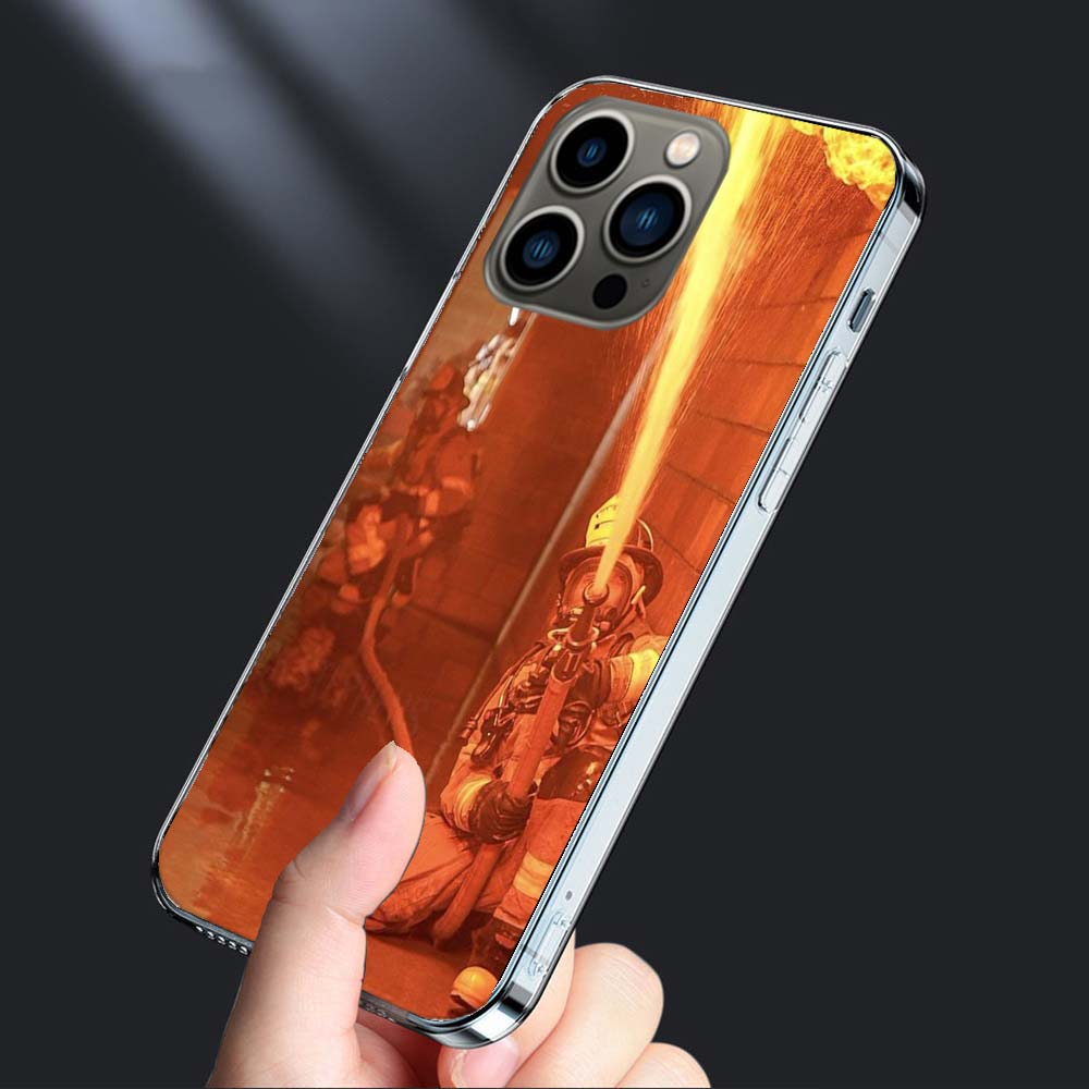 Чехол для телефона пожарного для iPhone 16E 15 Pro 14 Plus 17E 16 17 Pro Max Air 11 12 13 Mini Ударопрочный Capa Милый чехол