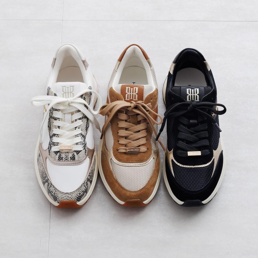 Genuine Leather Cushion HIMIKO Himiko Combination Design Sneakers 607005 Gray 225