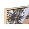 Tableau encadré - Palmiers tropical - Toile - Finition encadrée - Lot de 2 (104 x 4,5 x 143,5 cm)