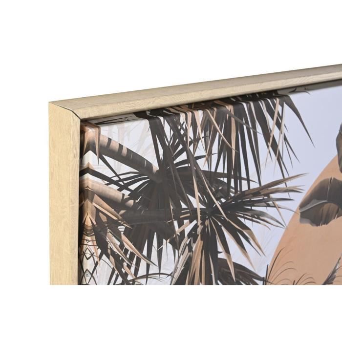 Tableau encadré - Palmiers tropical - Toile - Finition encadrée - Lot de 2 (104 x 4,5 x 143,5 cm)
