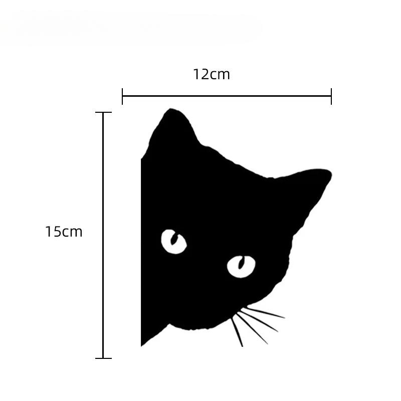 Подглядывание за CAT Cat Black Cat Наклейки на автомобиль Наклейки на окна автомобиля Наклейки для украшения царапин Аксессуары для автомобиля