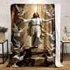 Плед с изображением Иисуса, Ангелов и Последователей Печатный плед для гостиной, кровати, дивана, перекуса Мягкий уютный плед в подарок на фестиваль другу